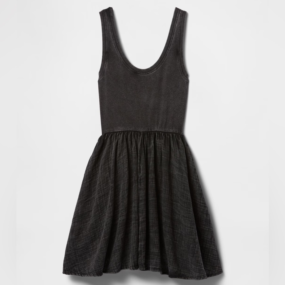 NWT Gap Cotton Gauze Mixed Media Mini Tank Dress - size L
